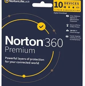 Norton 360 Premium – 10 Devices / 1 Year
